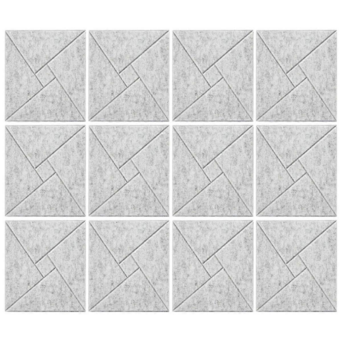 12Pcs Acoustic Panels, 12x12x0.4In Sound Proof Foam Panels, Gray