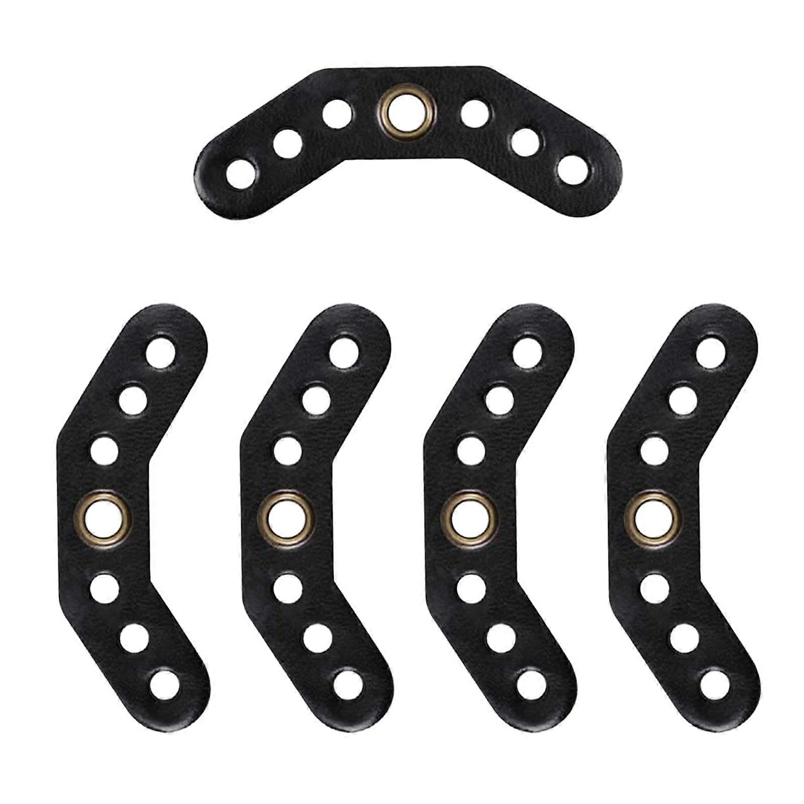 5Pcs/pack Δερμάτινο ζυγό τόξου με μεταλλικό δακτύλιο Bow Sling Strap Δερμάτινο στήριγμα ζυγού Mount για σύνθετο τόξο καρπού σφεντόνα μαύρο