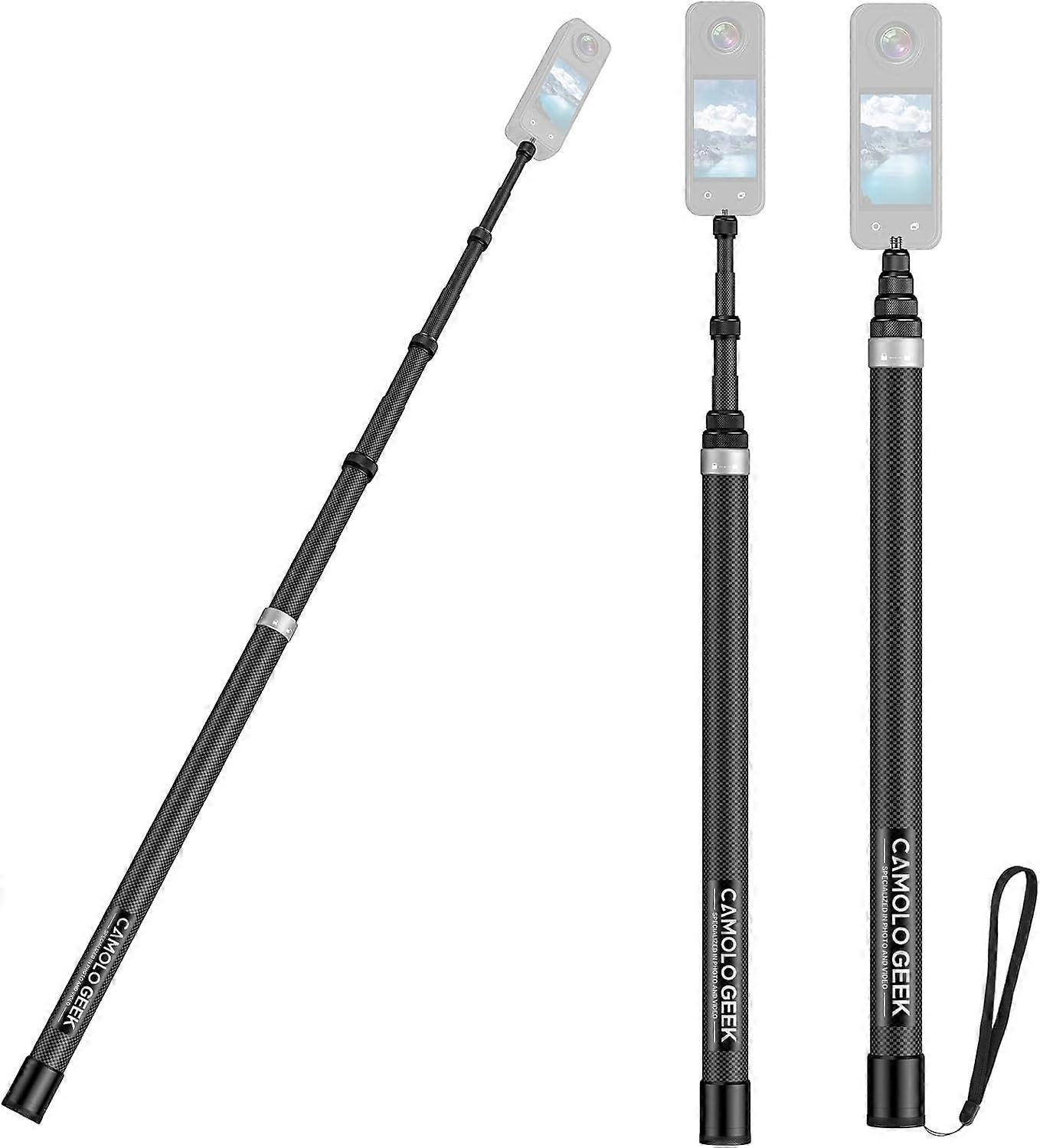 3.0M invisible selfie rod carbon fiber, 9.8FT expanded super long rod X4 X3 One X2, One R, One X, One Go 3s 3 2