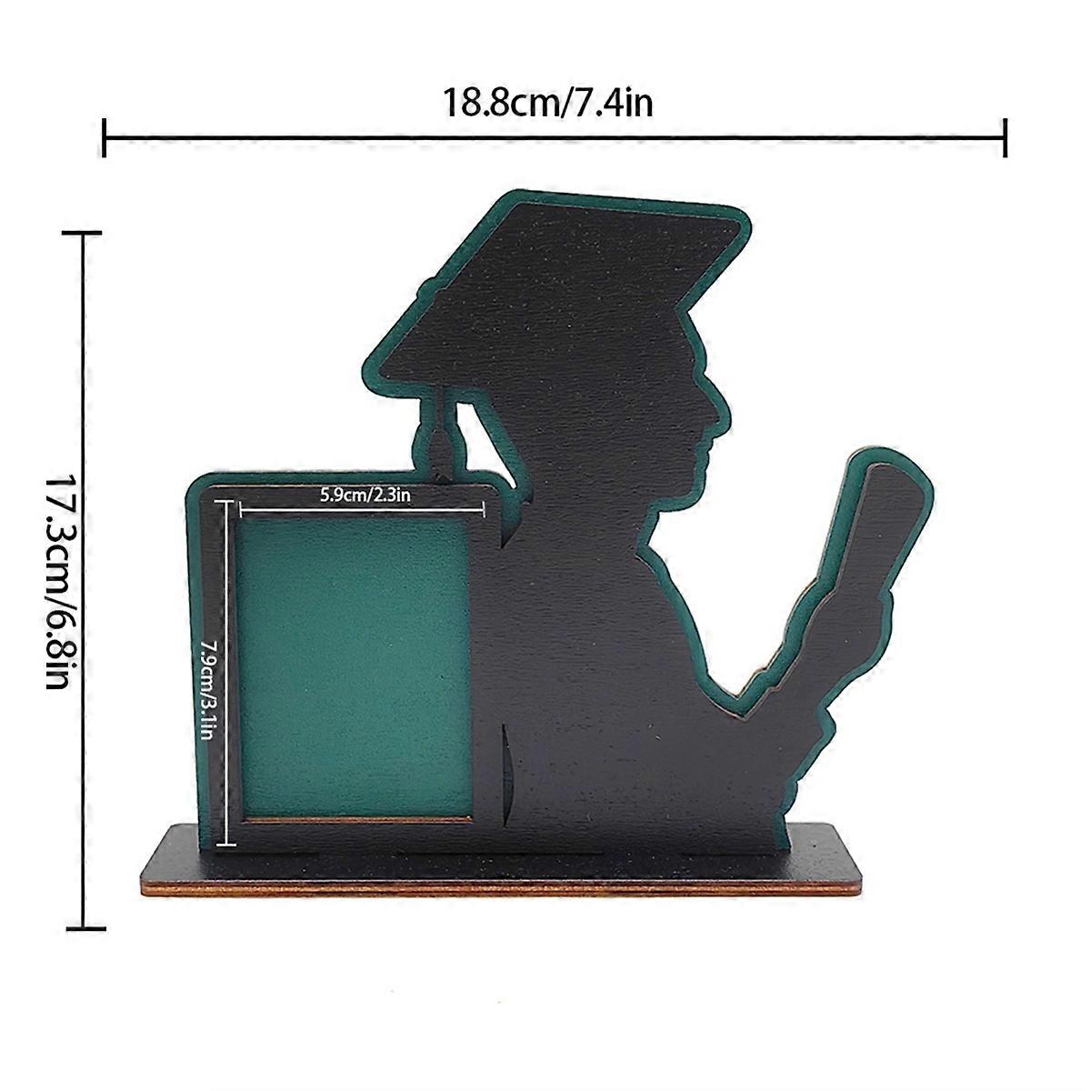 2PC Class Of 2024 Graduation Wooden Table Graduation Picture Frame-B