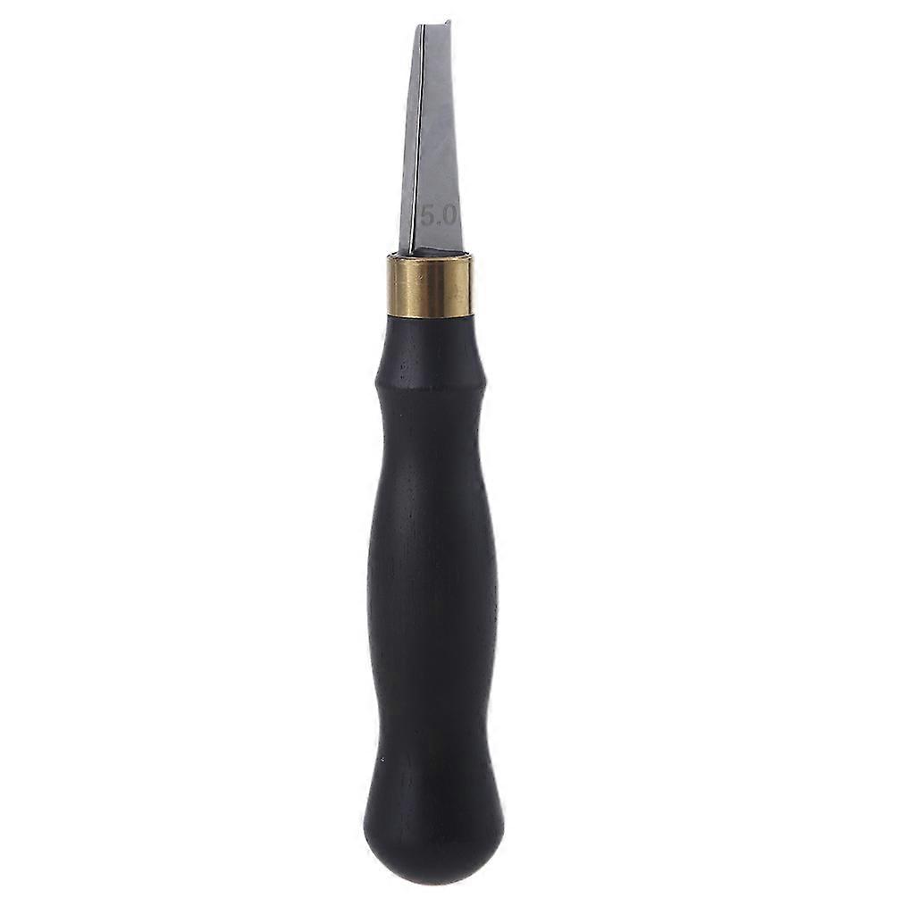Leather Edge Creaser Crimping Tool Wooden Handle Press Shallow Groove Beveling Cutting Tool for Leathercraft Making 5.0
