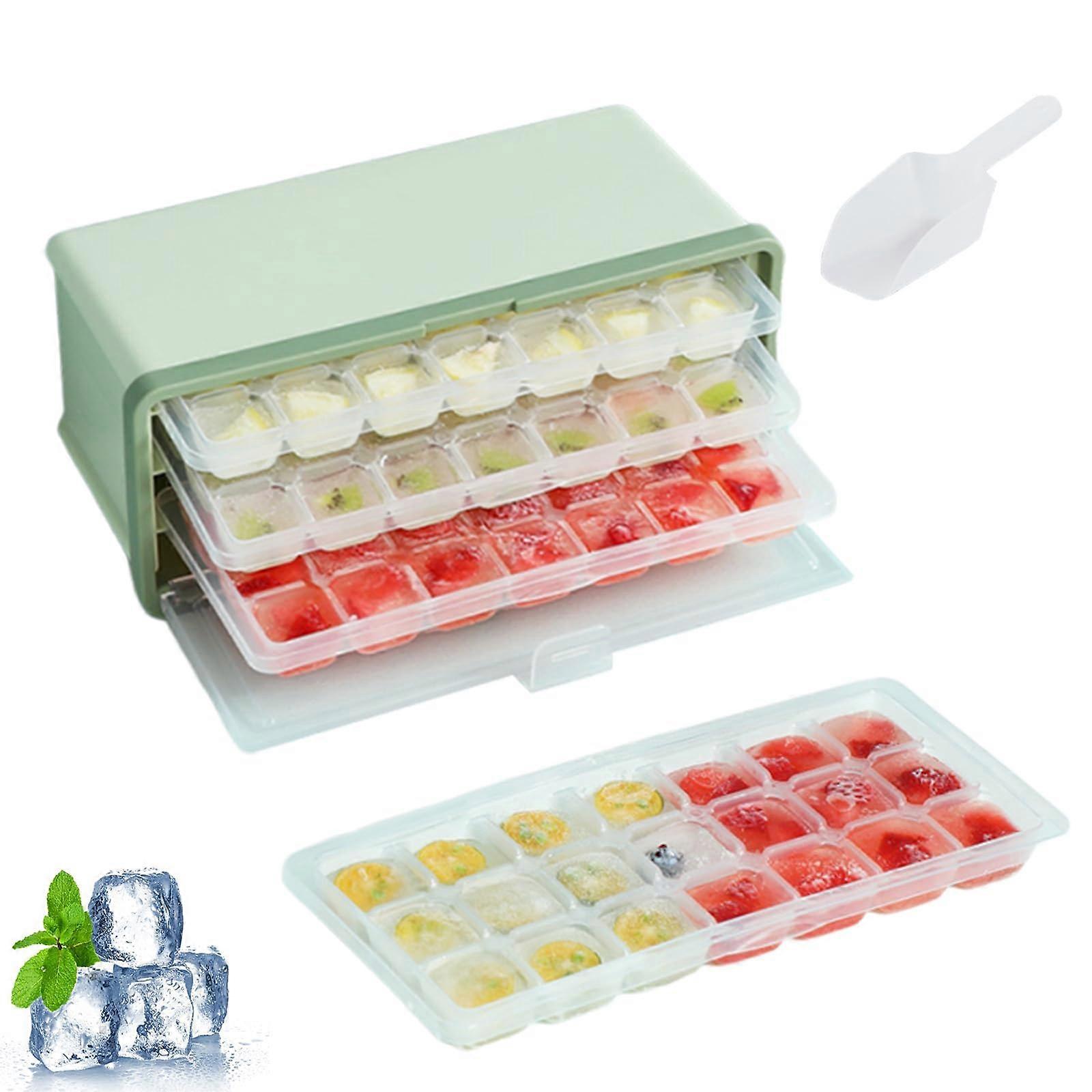 3 Tiers Reusable Mini Ice Cube Tray for DIY Drinks Whiskey