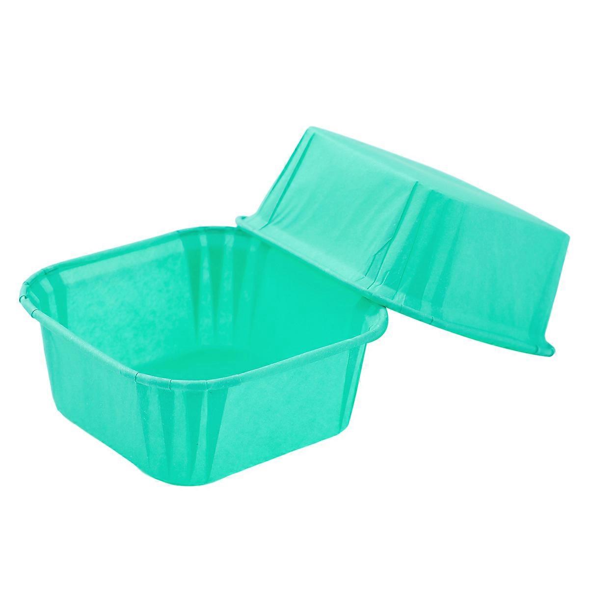 50 stykker Cupcake Liners Kage Emballage Box Bagekopper Firkantede til brudeceremoni, kaffe