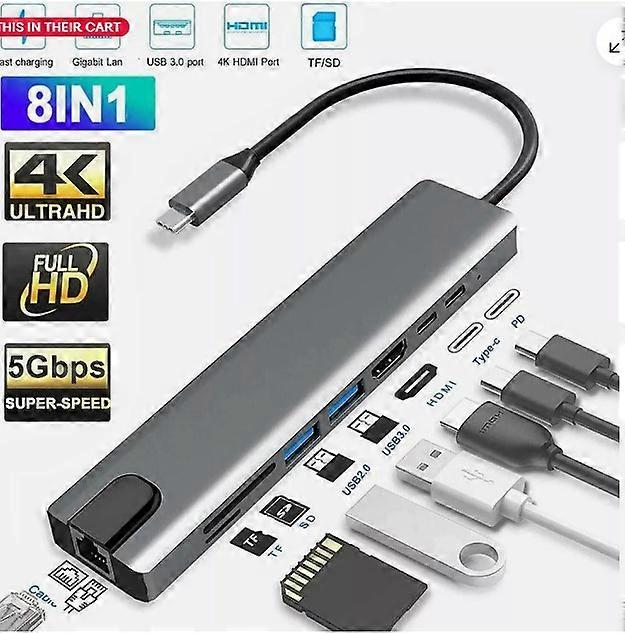 USB C Typ C Hub Ethernet Multiport Adapter für MacBook Pro / Air iPad Pro Laptop
