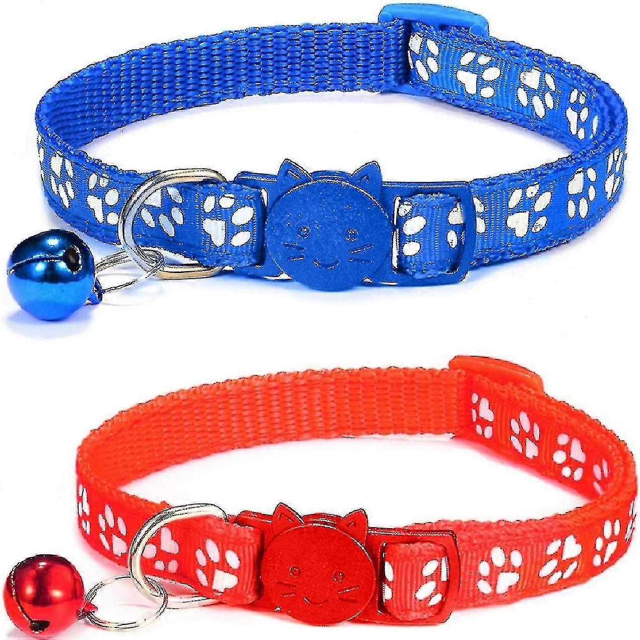 2 X Cat Collar With Bell, Adjustable.yt UTC