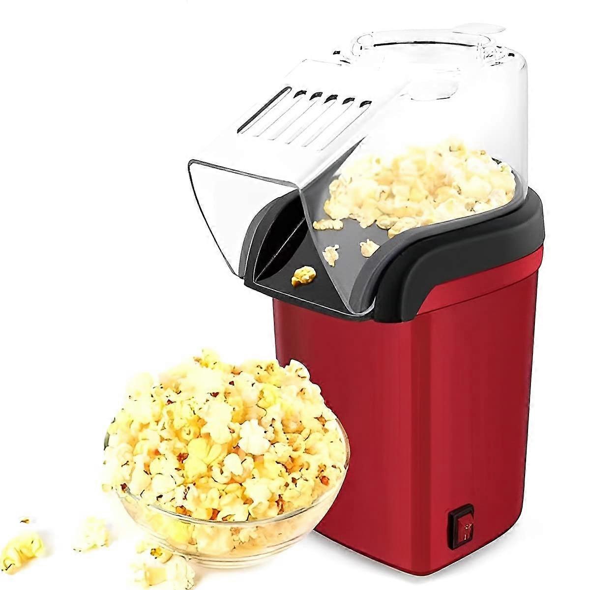 Electric Popcorn Machine with Measuring Cup, Hot Air Popcorn Popper Machine, 1200w