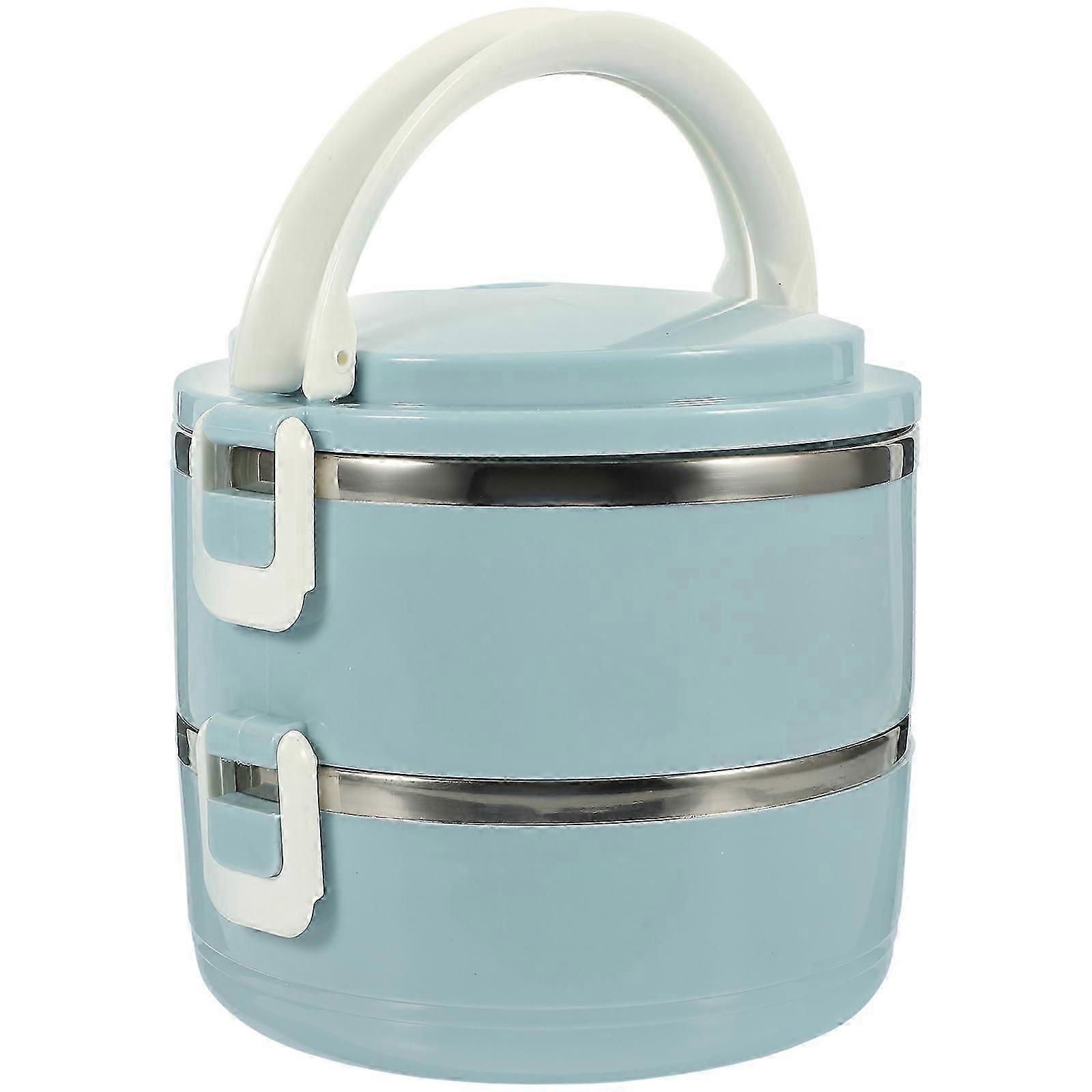 Double-layer Bento Box Stainless Steel Lunch Box Stackable Lunch Box Practical Lunch Container