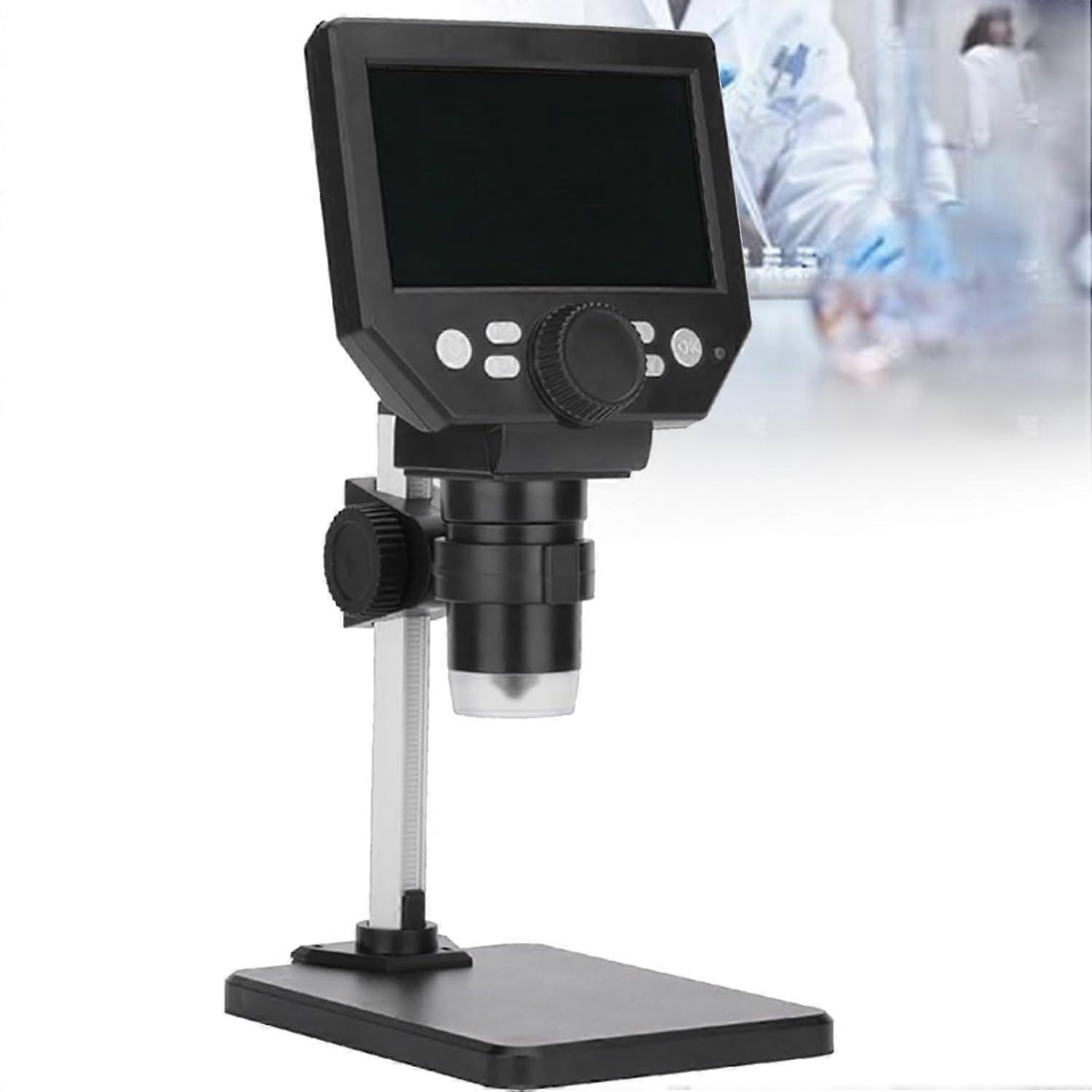 Portable Digital Microscope 10MP with 4.3 Inch Rotatable Display, 1000X HD Magnification and 8 LED Lights for Photos and Videos