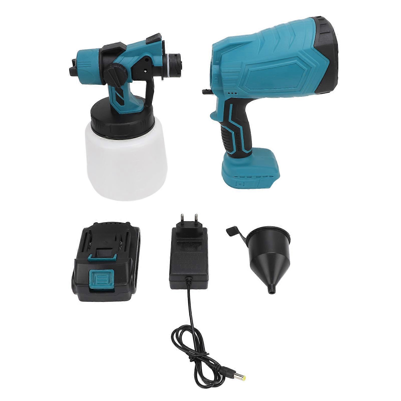 Sprayer 200W 100ML Pot 3 Patterns Adjustable Flow Cordless Spray Paint Gun for Fence Furniture Wall Door