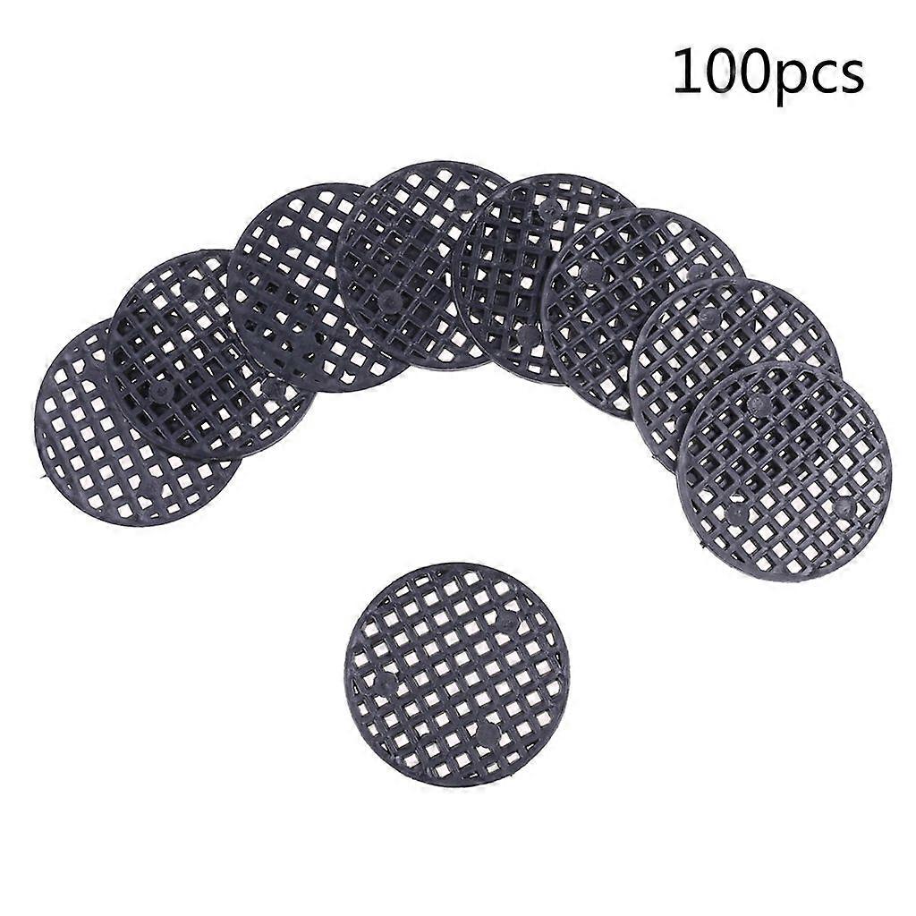 Set of 100 Flower Pot Hole Mesh Pad Round Bonsai Planter Bottom Grid Mats