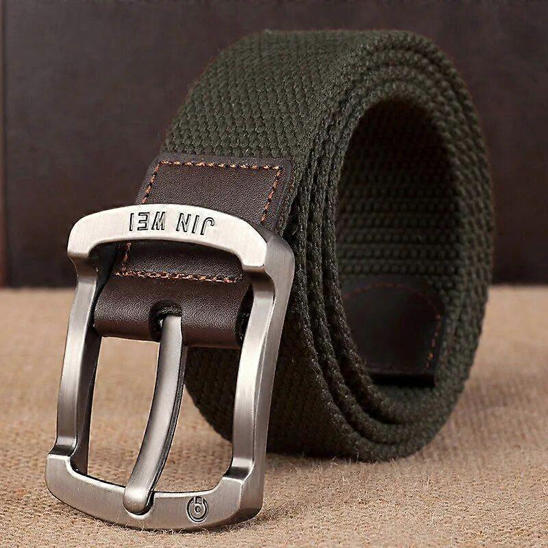 Men's buckle canvas belt polyester braided outdoor leisure pants belt 110-140 in length 3.8cm in width PWD001