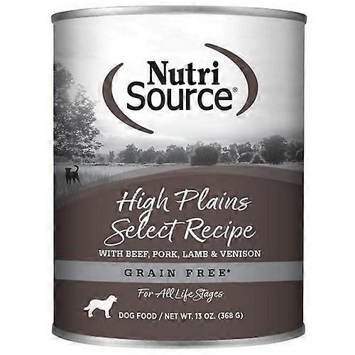 NutriSource Select Recipe 无谷物罐装狗粮 High Plains Select,每个 12 个/13 盎司