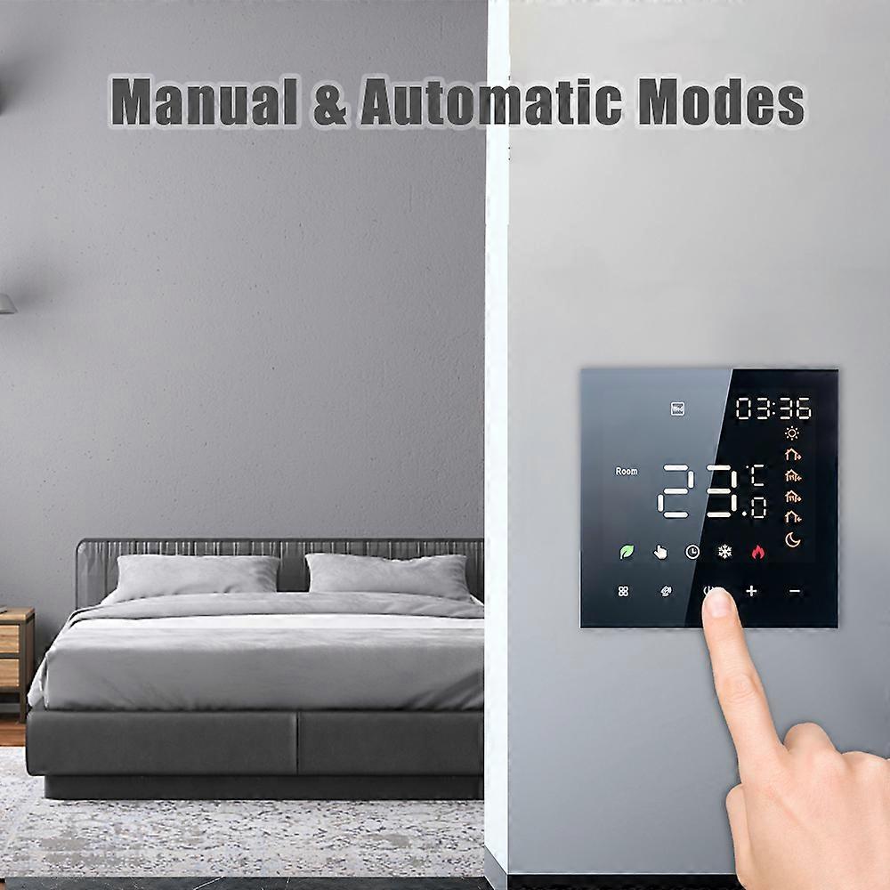 Smart 16A Programmable LCD Display Touchscreen Underfloor Temperature Controller Digital Intelligent Wall Thermostat for Electric Heating