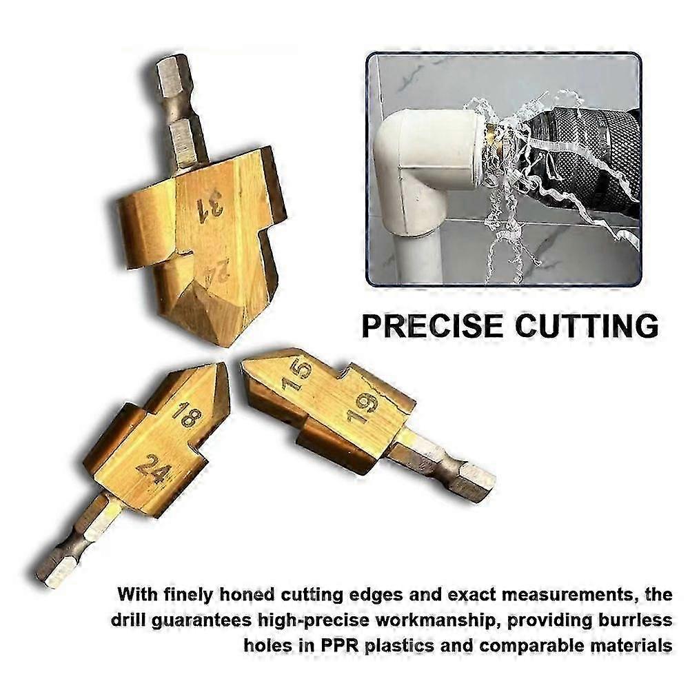 Spigot Reamer 6.35mm Hexagonal Shank PPR Plastics Pipes Spigot Expander Practical Drill Bit Plumber's Reaming Tool