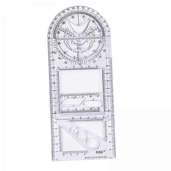 3x Multifunctional Drawing Rule, Angle And Circle Manufacturer Drawing Geometric