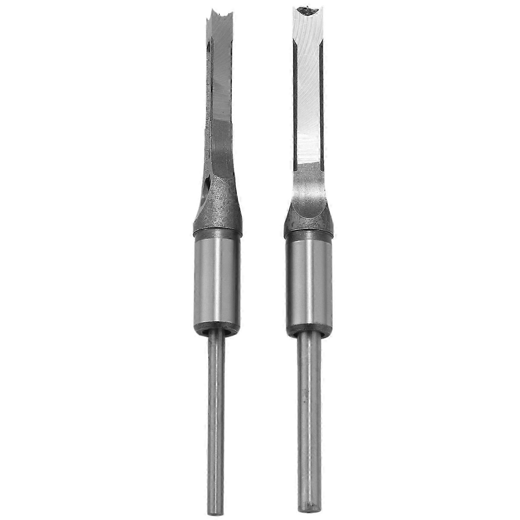 2Pcs Wood Drill Bits Square Hole Drill Bits Woodworking Mortising Chisel Countersink Bit Kits Tools