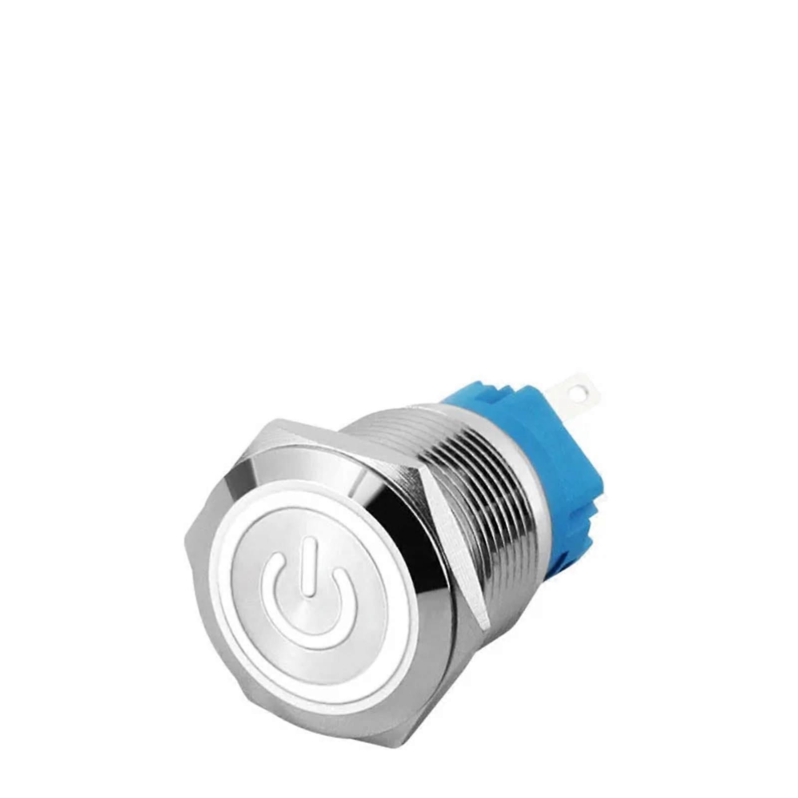 16mm Metal Push Button Switch for Car Power Engine 24V 220V Momentary Latching Yellow Reset Switch 1Pcs