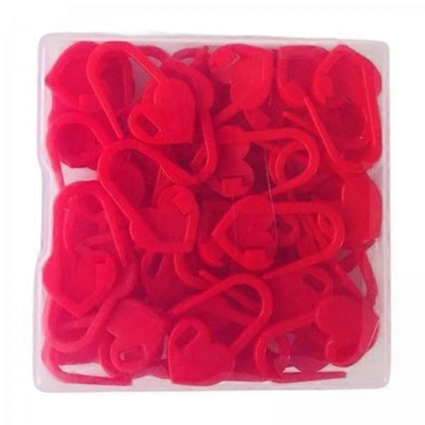 5x50PCS/Set Knitting Crochet Locking Stitch Clip Markers Tool Red