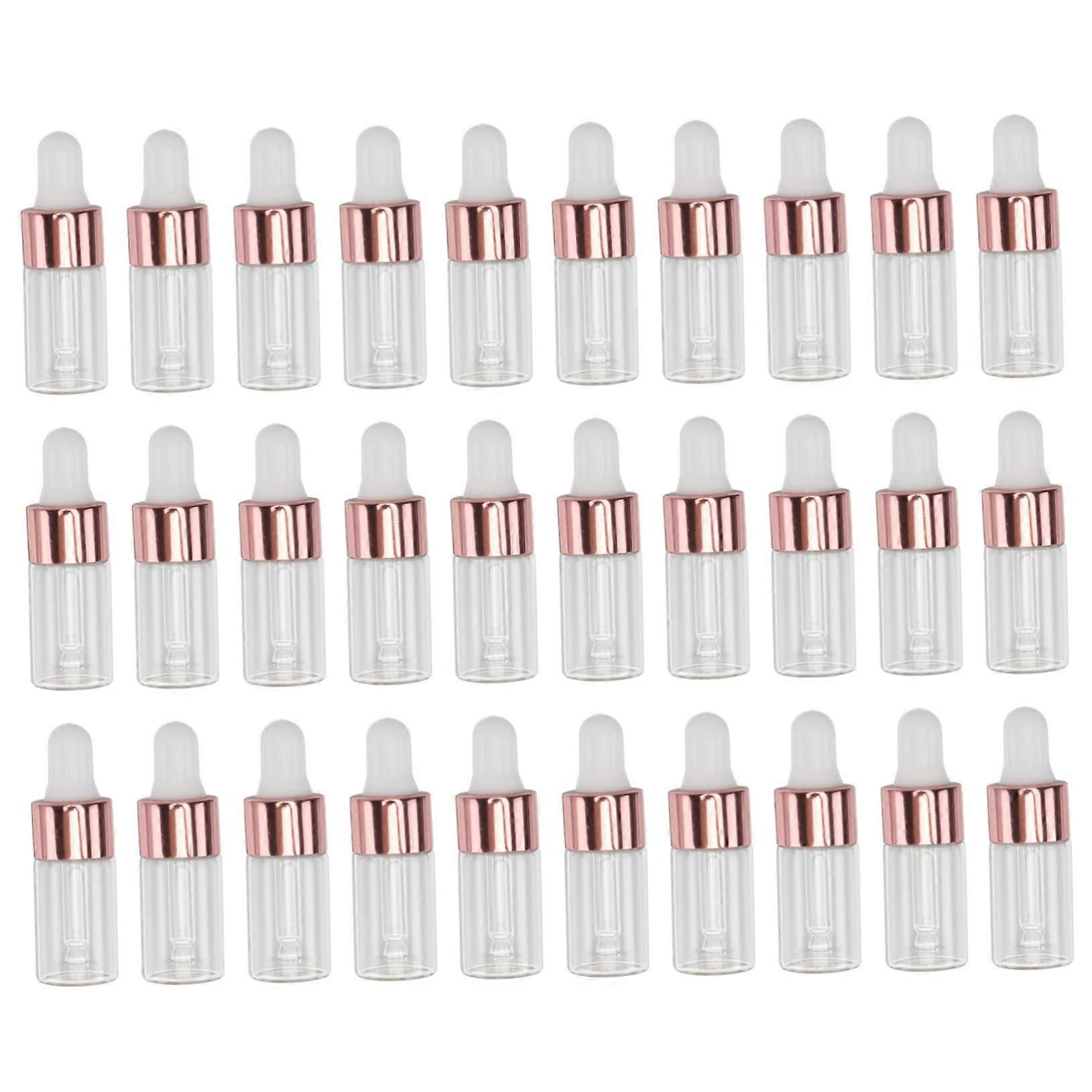 Essential Oil Bottle Set 30pcs 3ml Glass Dropper Bottles Leakproof for Aromatherapy and Crafts