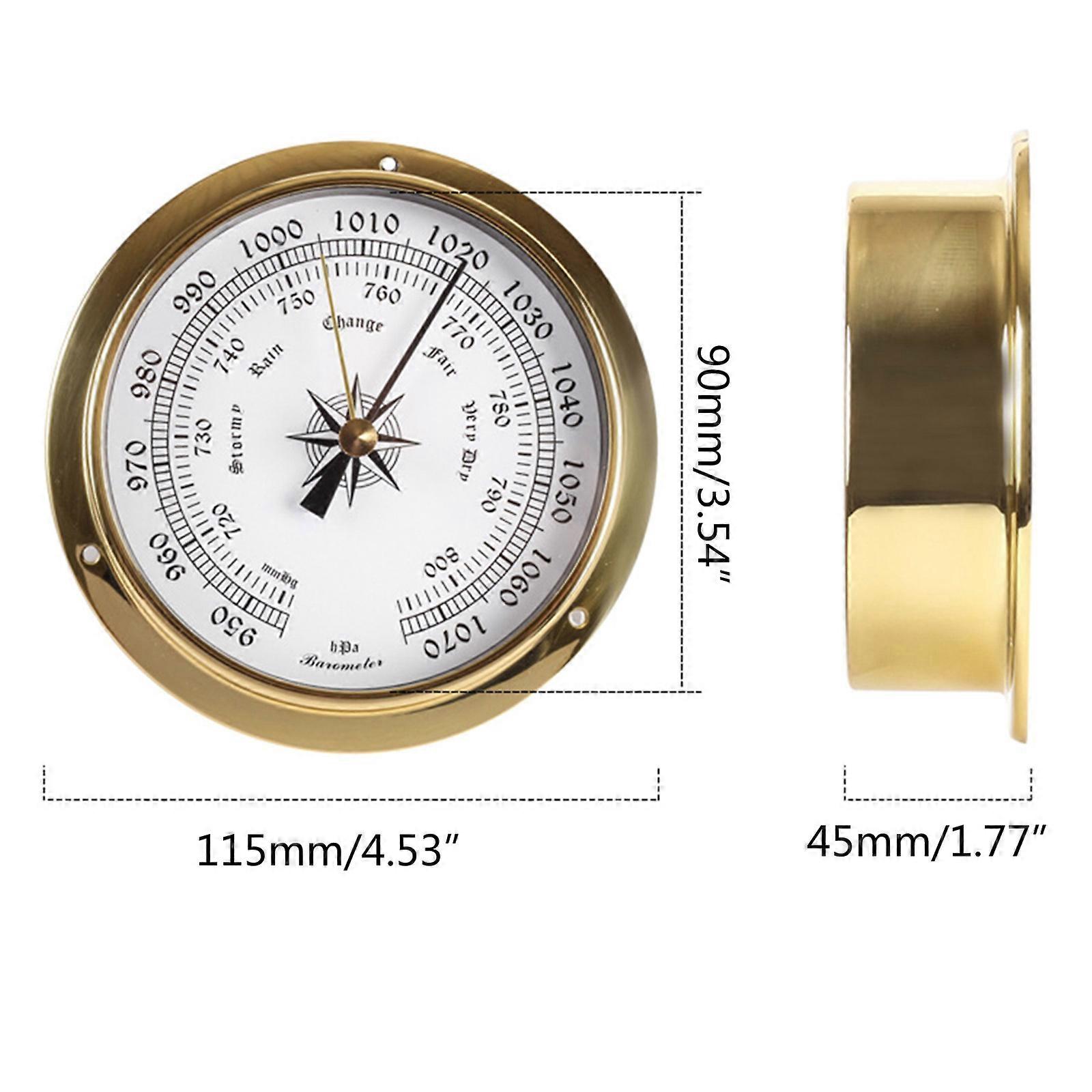 Wall Mounted Thermometer Hygrometer Barometer Watch Tidal Clock Weather Station
