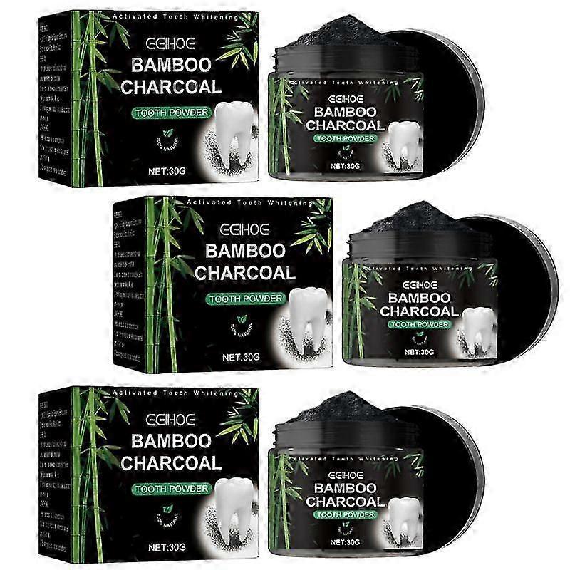3Pcs Natural Organic Activated Charcoal Tooth Teeth Whitening Powder Paste