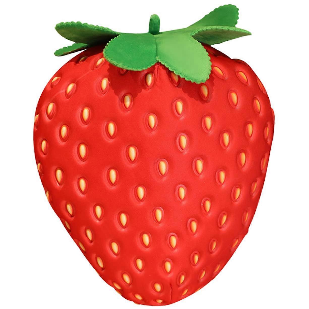 Strawberry Plush Cushion Cartoon, Red Plush Decor Pillow, Large Sofa Size, Filled, Valentine's Day & Birthdays