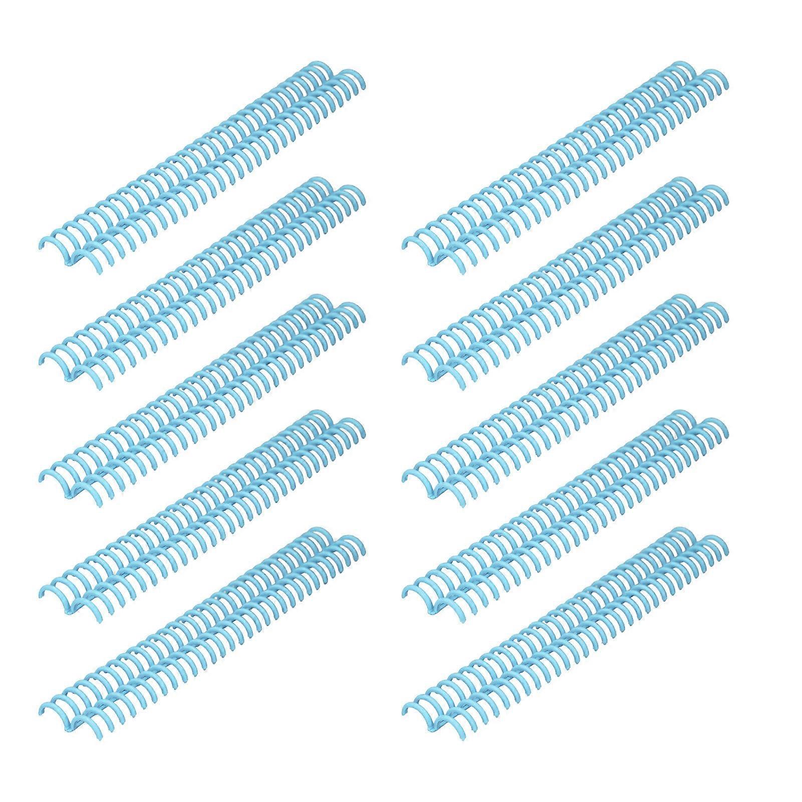 10 Pcs Binding Comb 19mm 30 Ring 150 Sheet Capacity Plastic Comb Binding Spines for A4 B5 A5 Paper Transparent Blue 