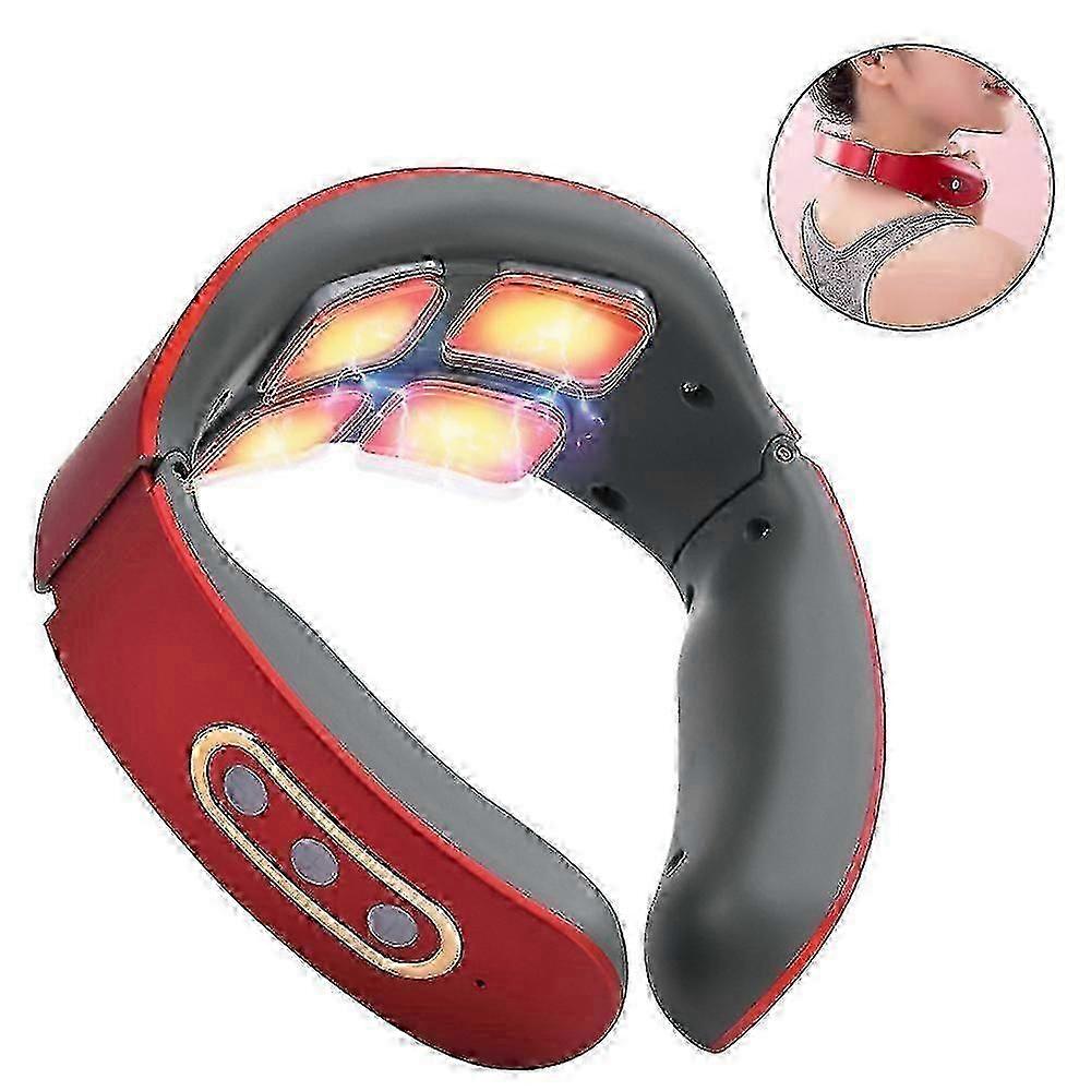 1 Pcs Neck Massager With Heat , Pain Relief With Deep Tissue,Red 2025