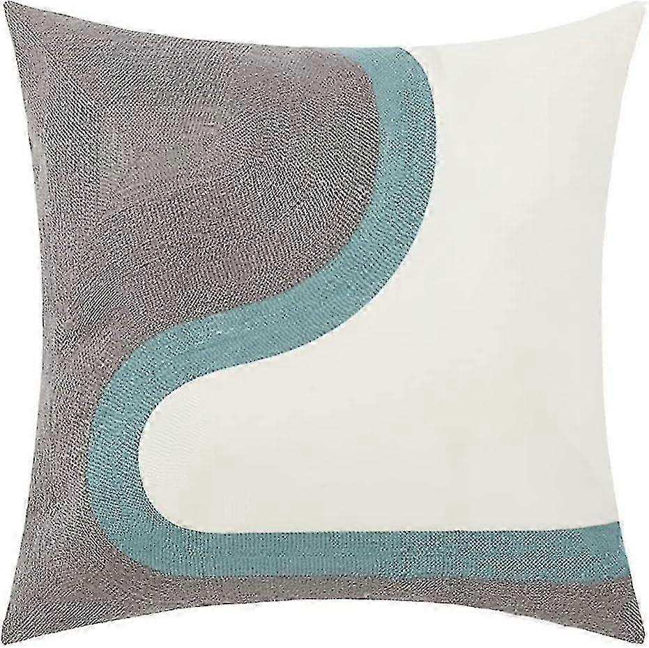 Boho Geometric Pattern Cotton Decorative Throw Pillow Cover Suitable for Couch, Sofa, or Bed (18x18)