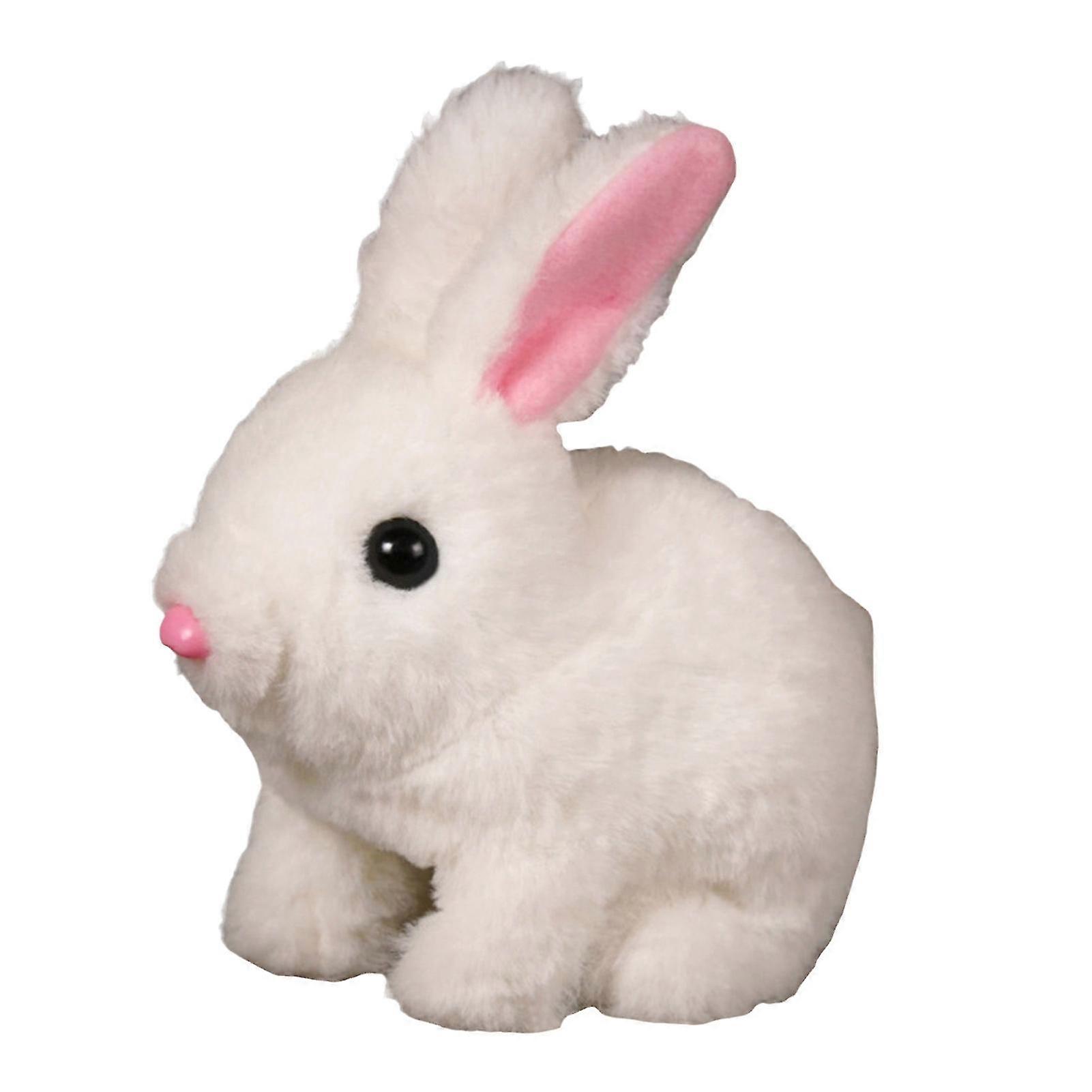Bunby Realistic Talking Walking Bunny Toy, Interactive Easter Plush Robot Bunny