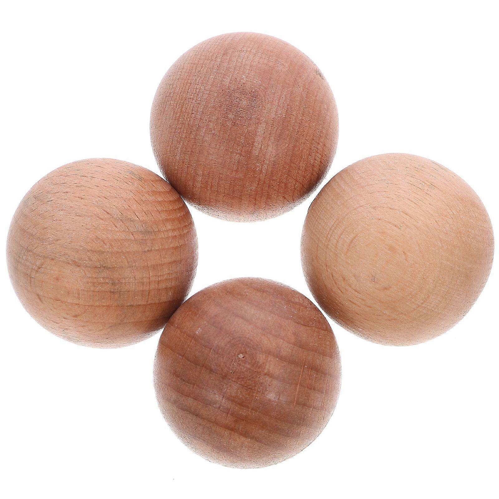 4 pcs Kitchen Cabinet Knobs Wooden Drawer Knobs Dresser Knobs Wood Ball Knobs for Craft