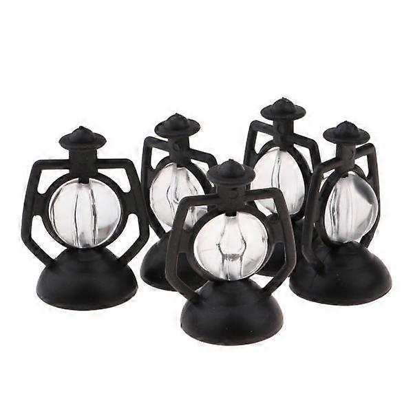 2X 5ピースドールハウスミニチュア灯油ランプモデルルームデスク装飾アクセサリー