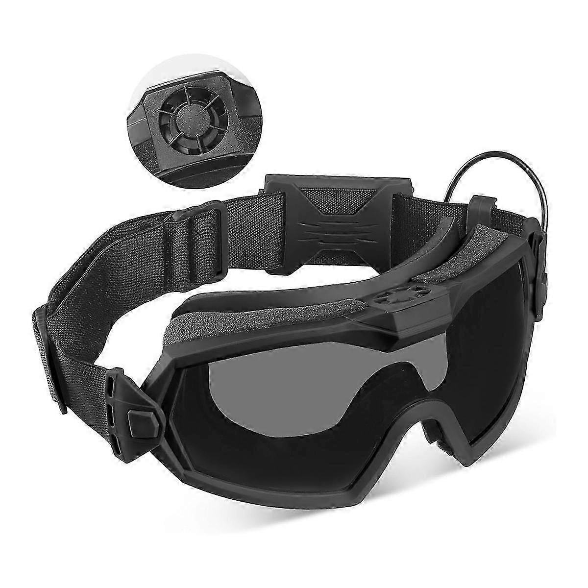 Suitable for Anti Fog Goggles with Fan & Interchangeable Lens for Cycling Hunting Motorcycle