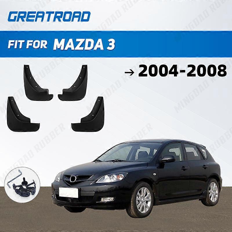 for Mazda 3 (BK)  Hatchback M3 2004-2008 2005 2006 2007 Car Front Rear for Fender Splash Guards Mudflaps Mudguards Mud Flaps