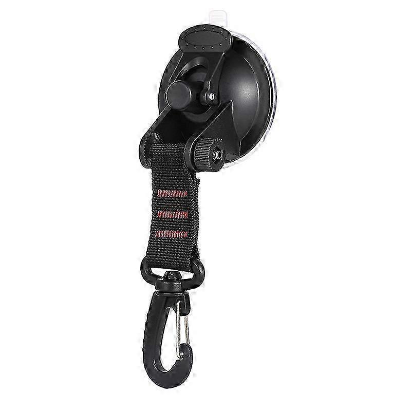 Upgraded Heavy Duty Suction Cups with Hooks - 4 Pack for Car Camping, Tie Down, Tarp & Awning Accessories - Strong Power Suction