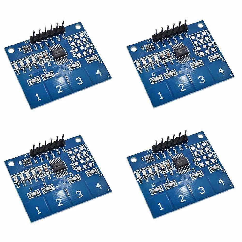 4 x 4 Channel TTP224 Capacitive Touch Sensor Module for Arduino, Digital Touch Switch for DIY Projects