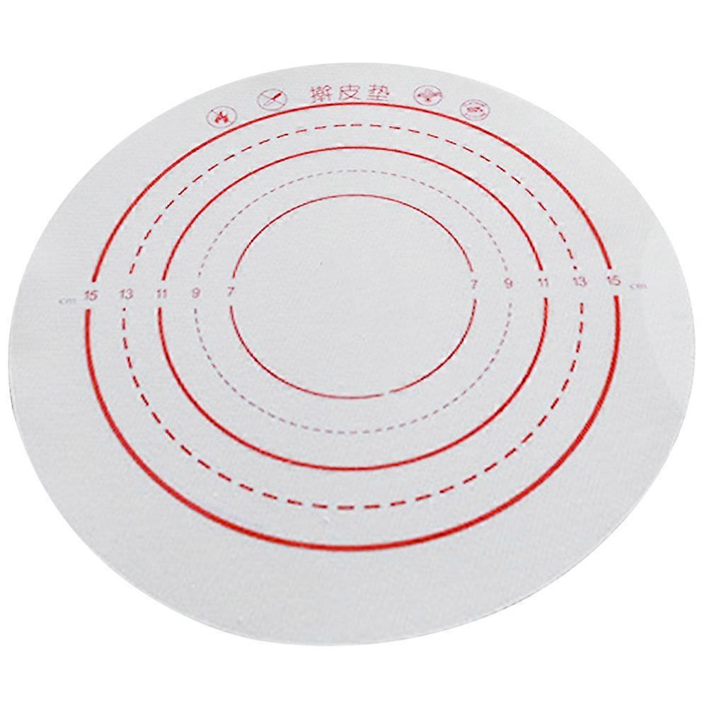 Pastry Silicone Round Mat Nonstick Pastry Mat Dough Rolling Pad For Cooking 19.2x19.2cm Multi 1Pcs