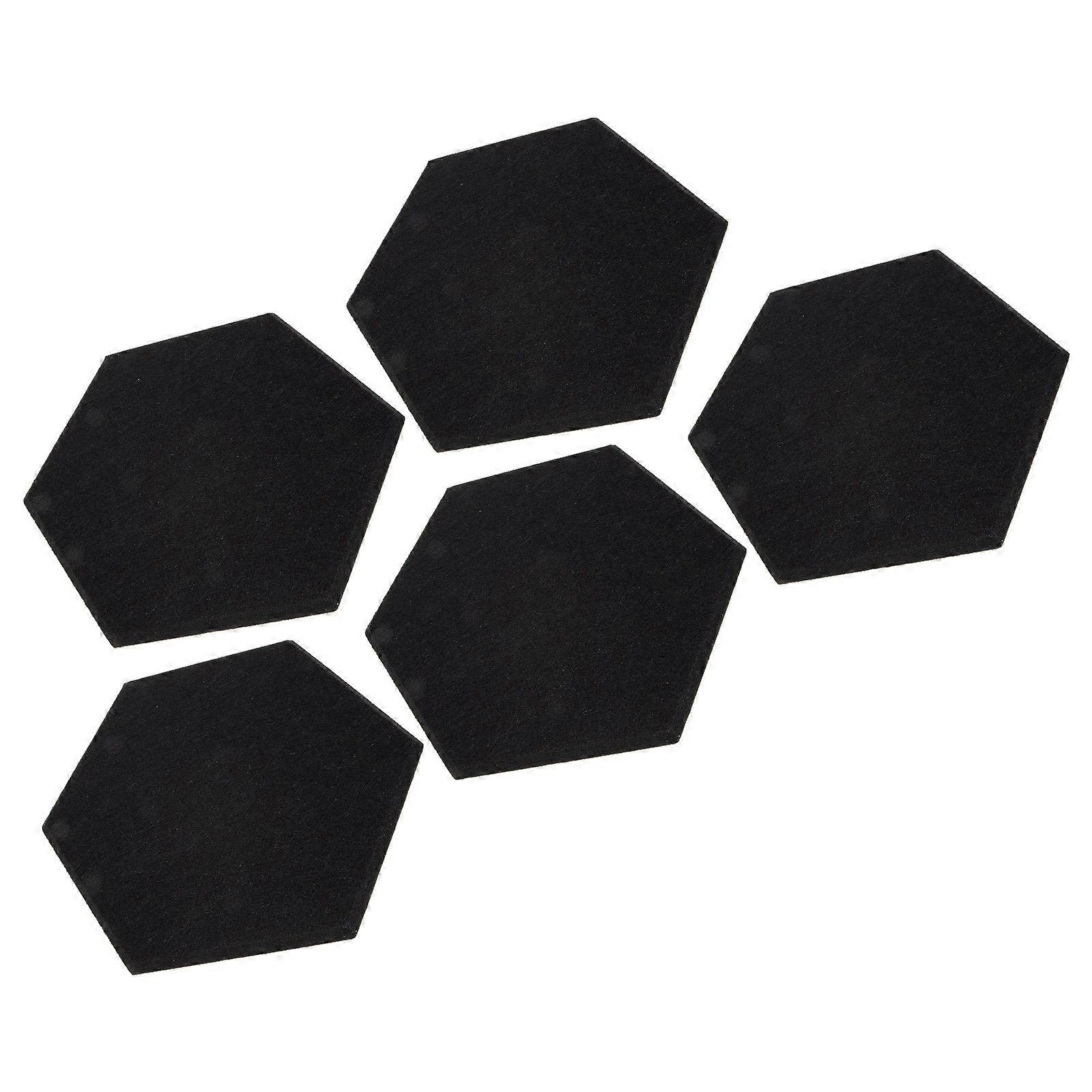 Acoustic Sound Panel Recording Sound Insulation Board Noise Reduction Setup 30x26cm Black Sound Absorption 5Pcs