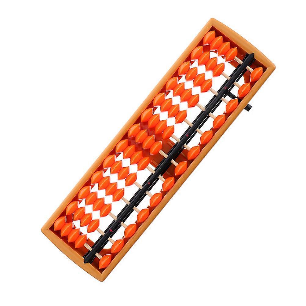 Abacus Kids Math Numeracy Improvement Orange Color Rectangular Chinese Counting Tool 1Set