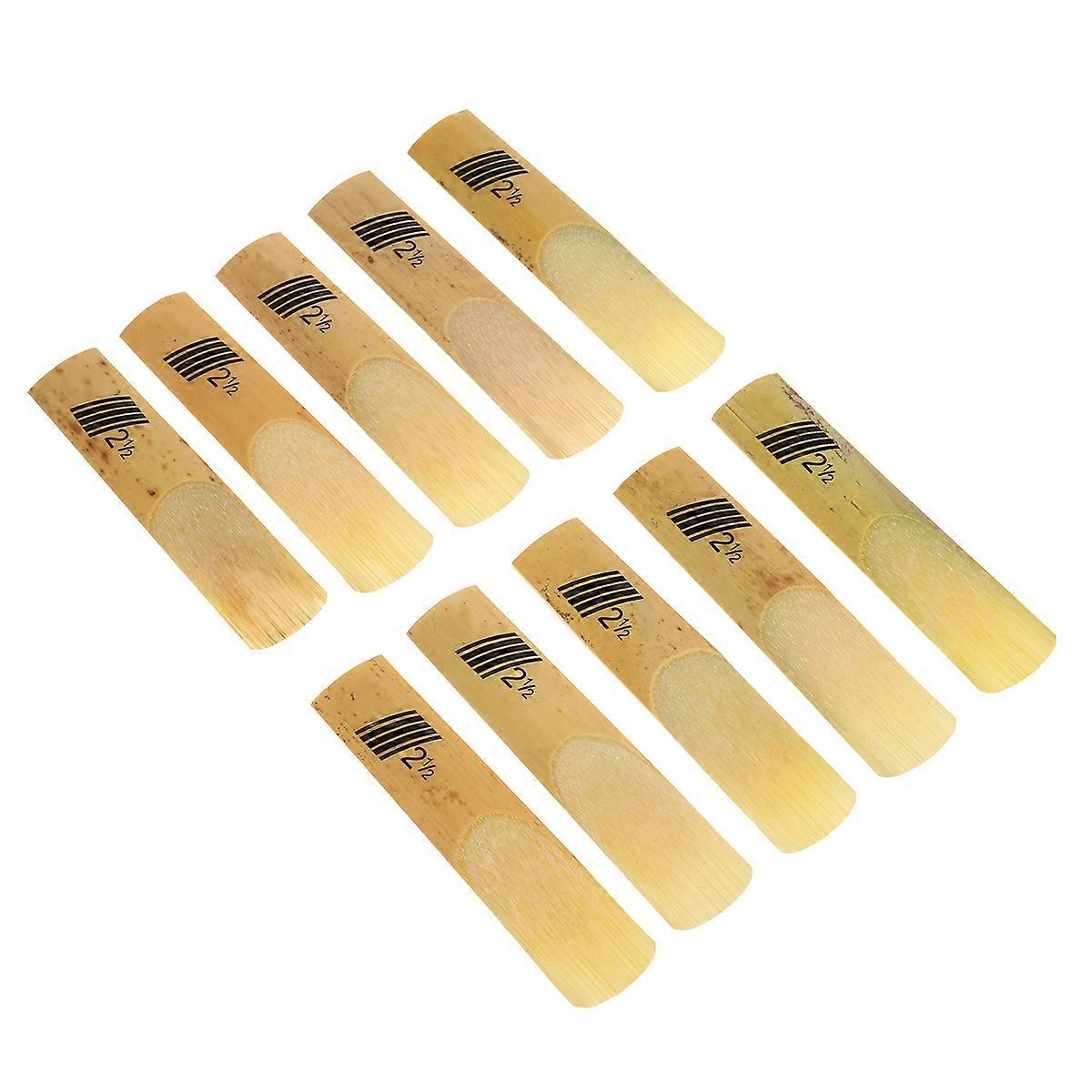 Replacement Wind Instruments Accessories Alto Saxophone Reeds 2.5 Strength For Practice Wood 10Pcs