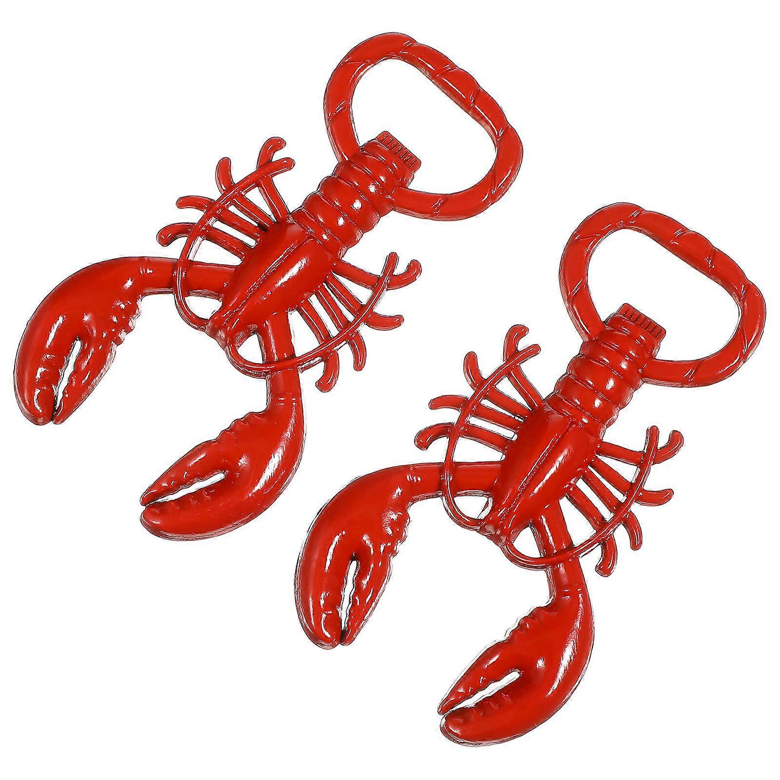 Flat Bottle Opener Lobster Shape Red Color 1Pc