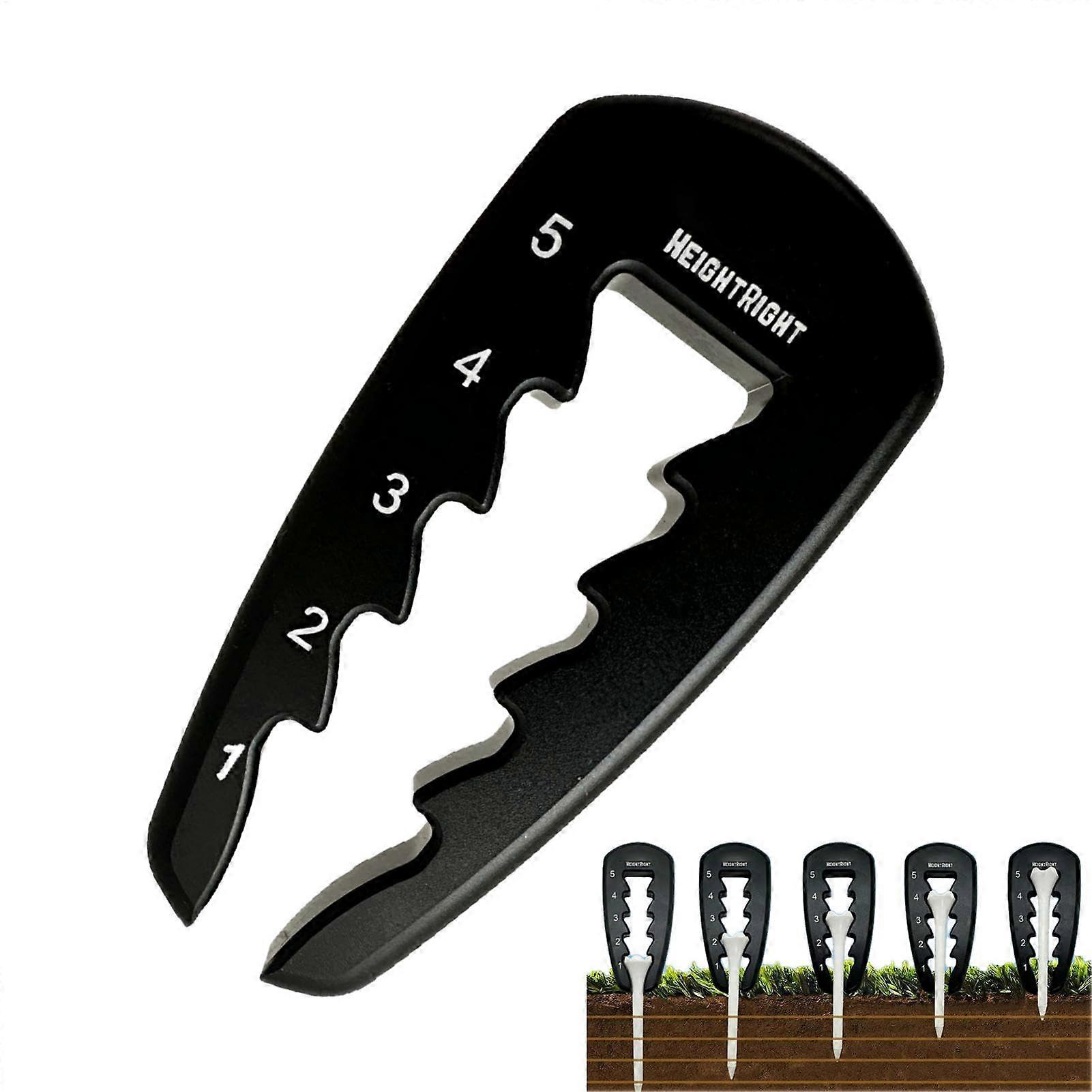 Tee Height Tool, Golf Tee Height Setup Tool, Precise Tee Height Adjustments for Even Swing, ABS Material, Golf Training Aids