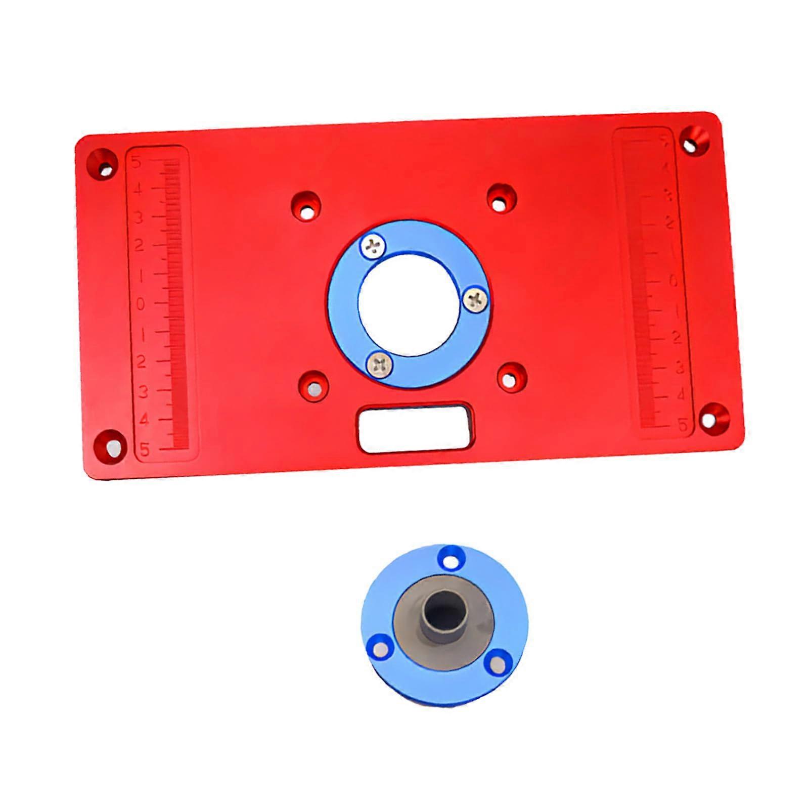 Aluminium Router Table Insert Plate for RT0700C Woodworkers, Durable with 2 Rings, Anodized Surface Treatment
