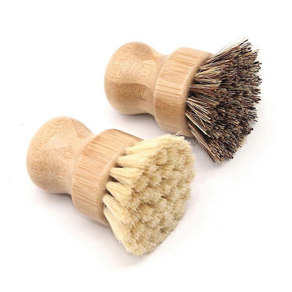 Dish Scrubber With Handle Short Handle Brush Palm Oilproof For Pot And Pan Cleaning 1Pack
