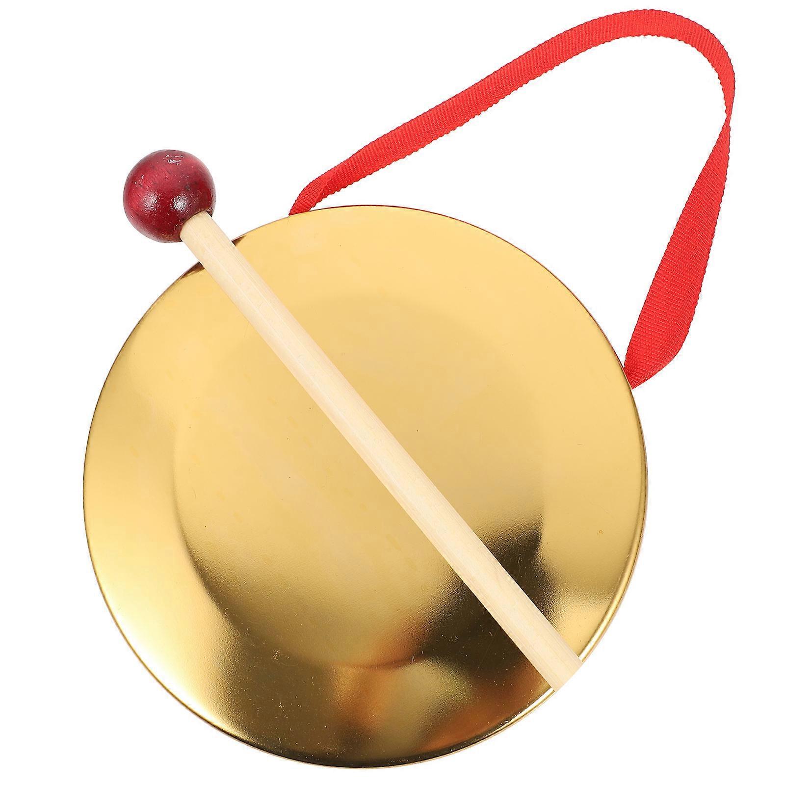 Golden Color Copper Gong Musical Instrument for Family Use in Festivals and Parties 1Set