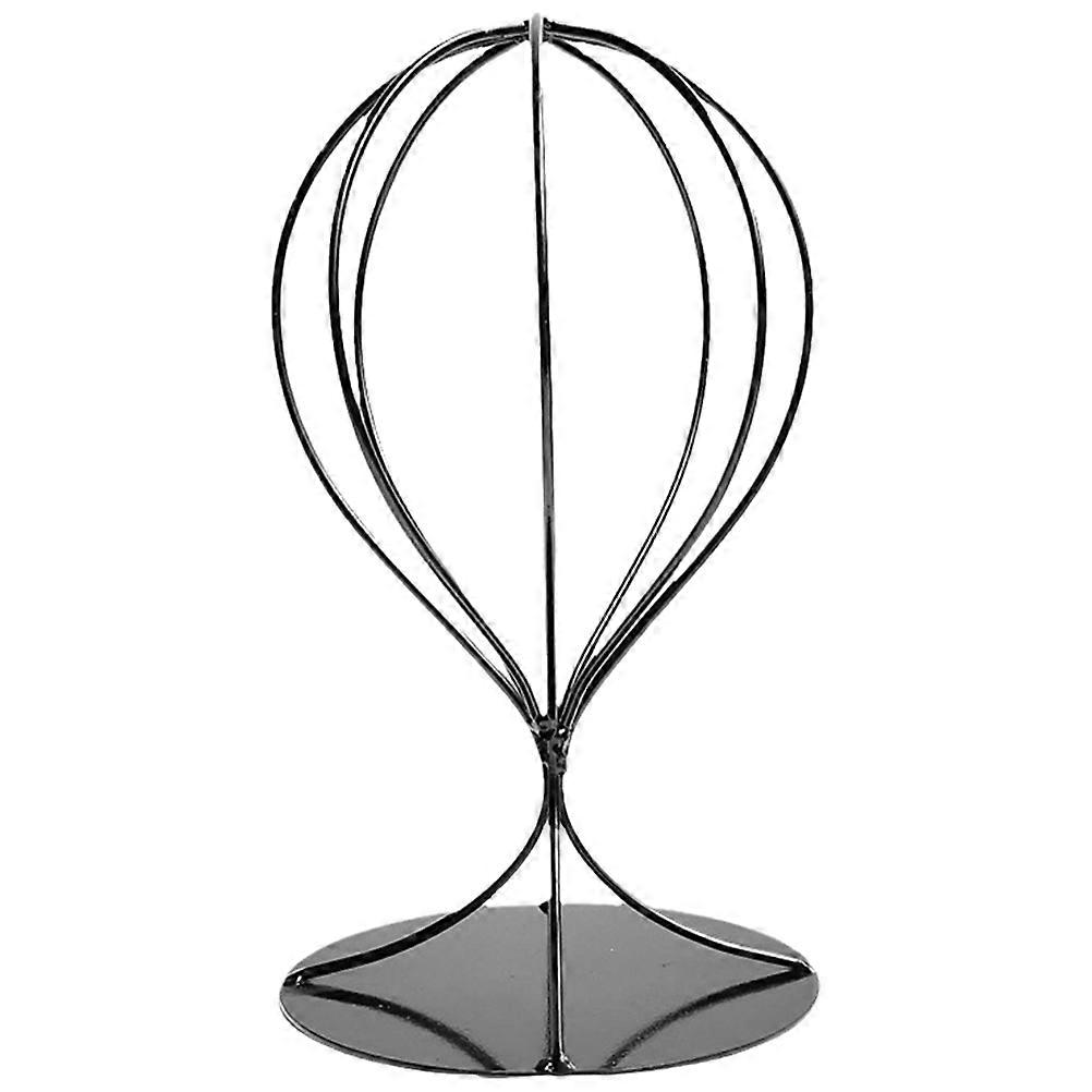 Hat Display Stand Metal Table Hat Rack for Home Use Black 32x16x16cm Prevent Hat Falling 1Pack