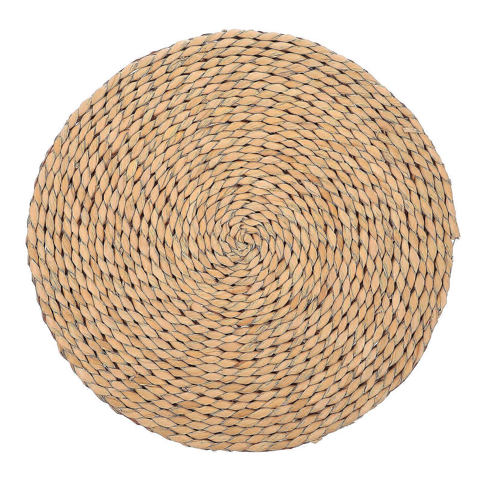 1pc Indoor Use Seat Cushion Weaving Craft Straw Pad Sitting Cushion Simple Pad