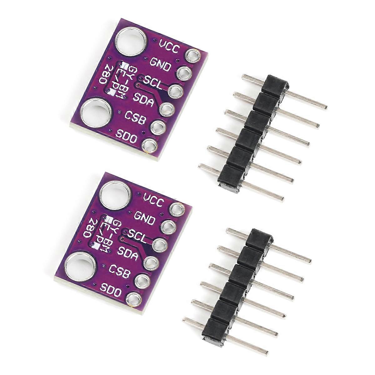 2PCS BME280 3.3V Sensor Module Atmospheric Pressure Temperature Humidity Sensors I2C SPI Breakout -