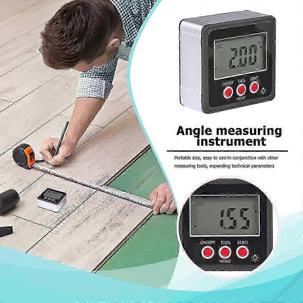 Angle Measure Horizontal Angle Digital Meter Inclinometer Digital Electronic Level Box Magnetic Base Measuring Tools