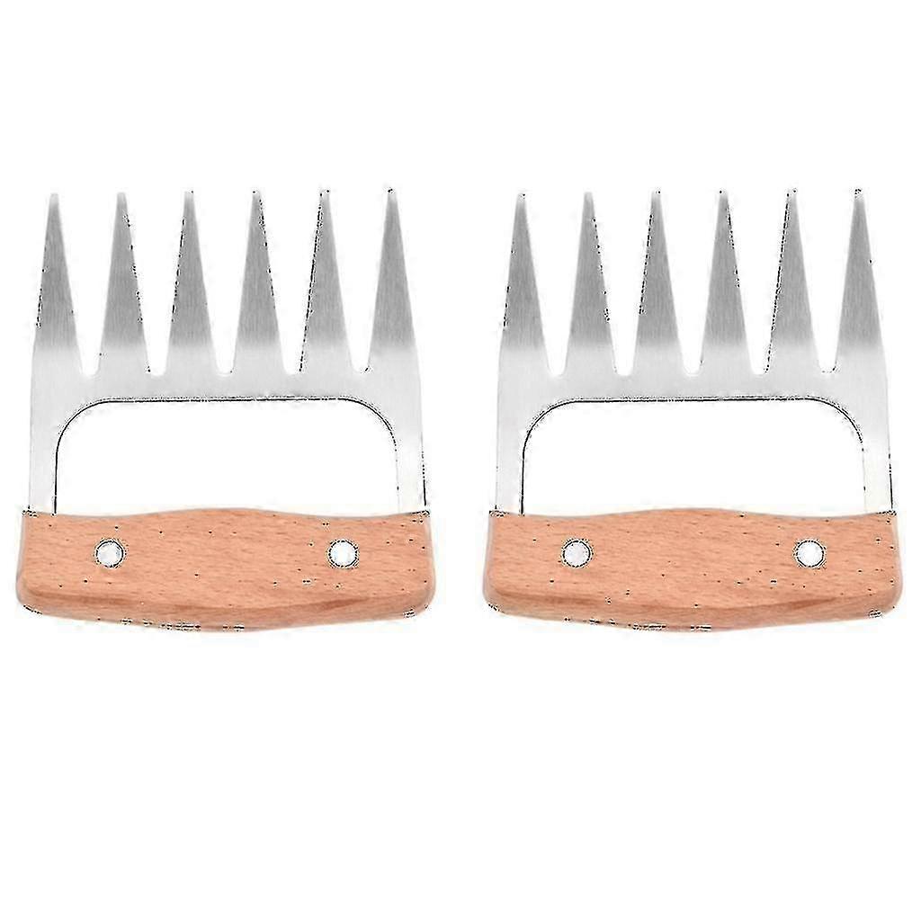 2pcs Bear Claws BBQ Meat Forks Manual Puller Tongs